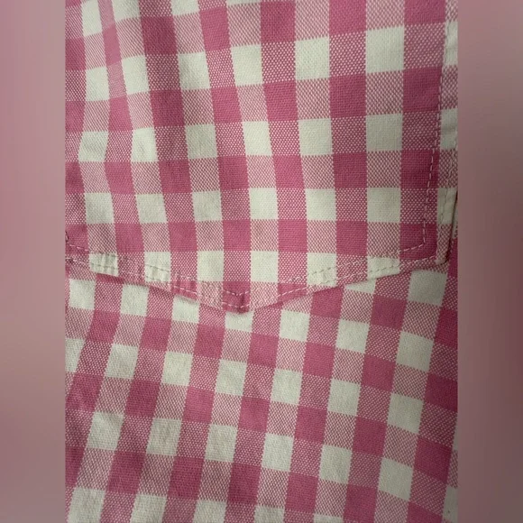 J.Crew Pink Gingham Vintage Straight Jeans Size 32 - Picture 6 of 12